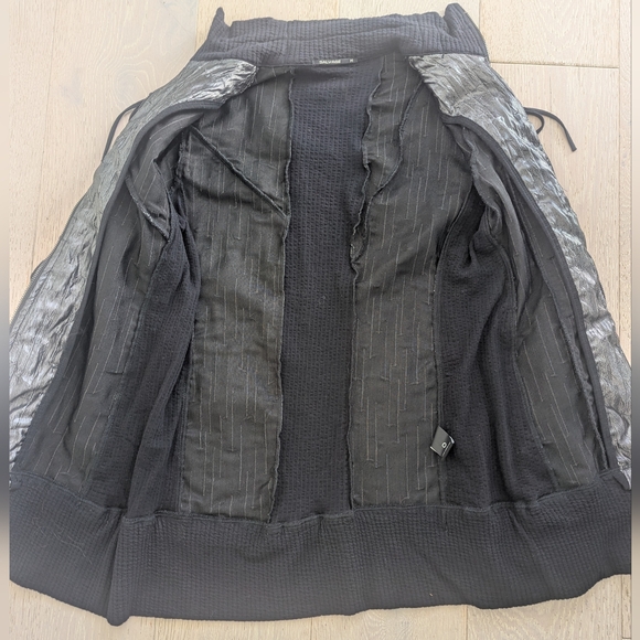 SALVAGE Edgy Metallic Lace Up Jacket; Size M - Picture 10 of 13